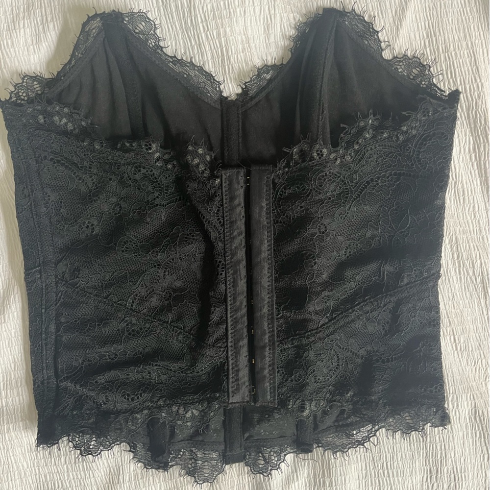 Black Lace Corset Top